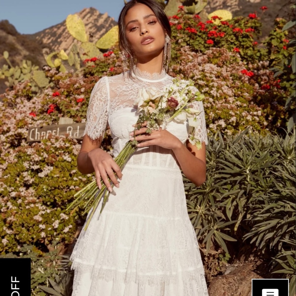 ASTR Leilani Lace Bustier Mini Dress